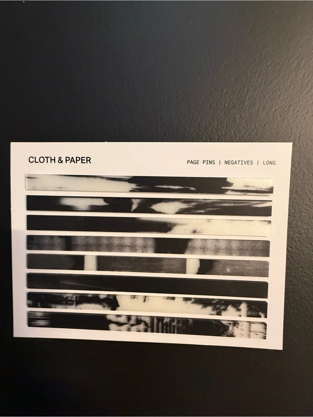 Cloth & Paper Page Pins Negatives – Black and White Decorative Labels